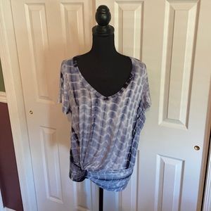 Like New! The Vanity Room Blue Tie Dye Tee Sz: 1X